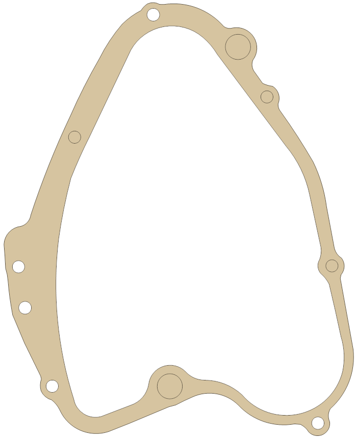 Suzuki PE175 Clutch Adjust Cap gasket outline