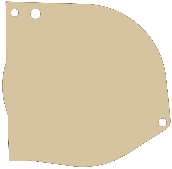 Suzuki RL250 Magneto Cover gasket outline