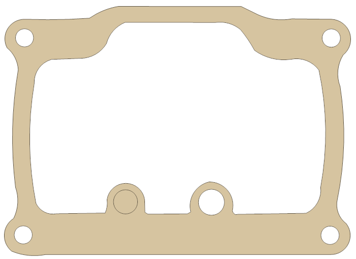 Suzuki TS125ER Float Chamber gasket outline