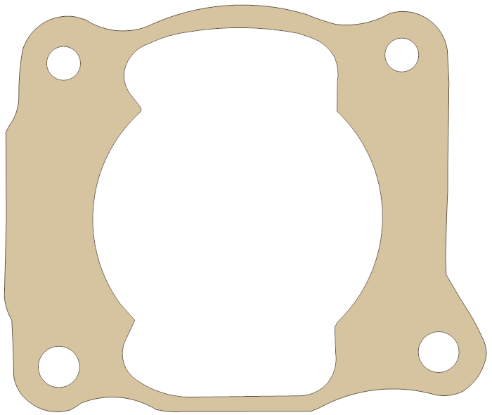 KT Banshee Base Gasket gasket outline