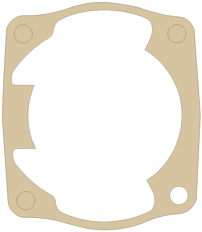 KT CR500R Cylinder Base gasket outline