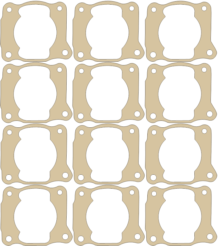 KT Banshee Base Gasket SET gasket outline