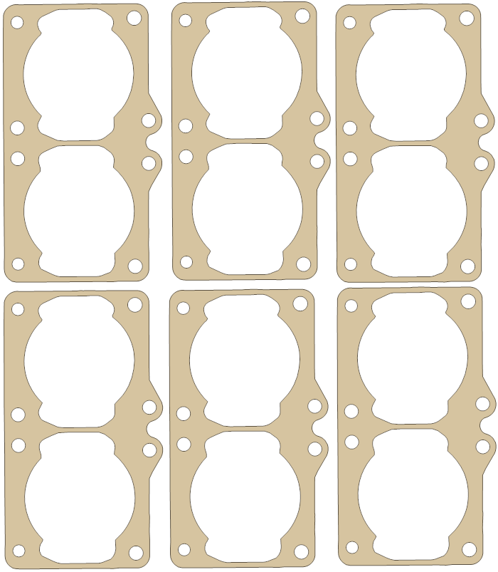 KT Banshee Cheetah Gasket Sheet "B" gasket outline