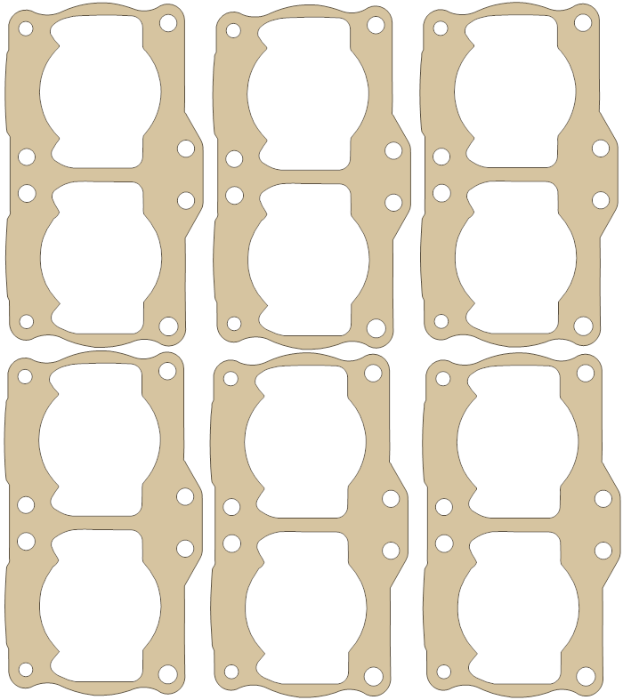 KT Banshee Cub Gasket Sheet "A" gasket outline