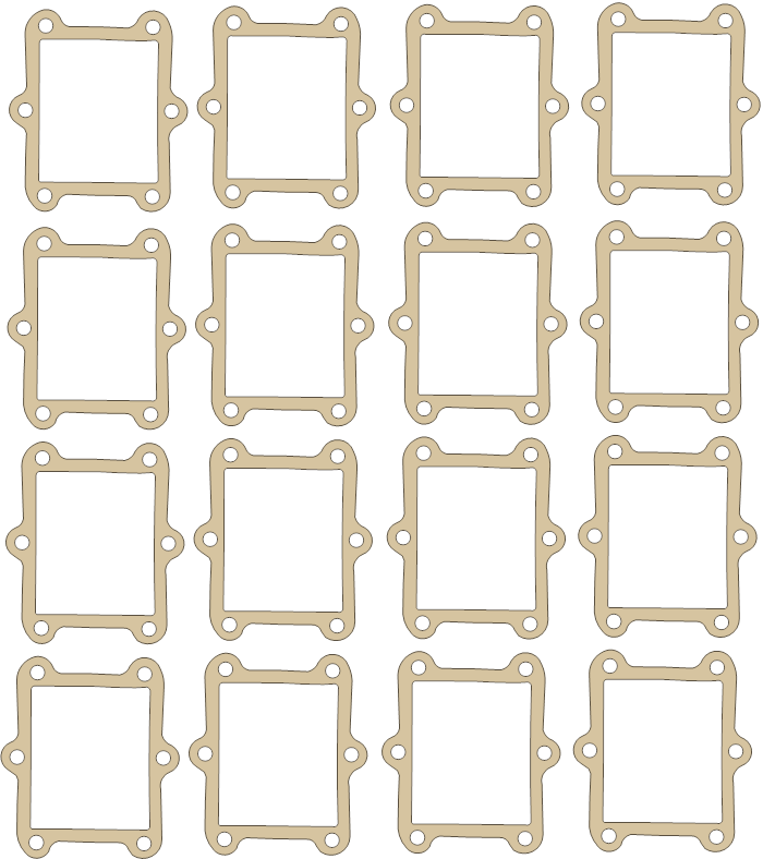 KT CR250R Reed Valve A - Sheet gasket outline