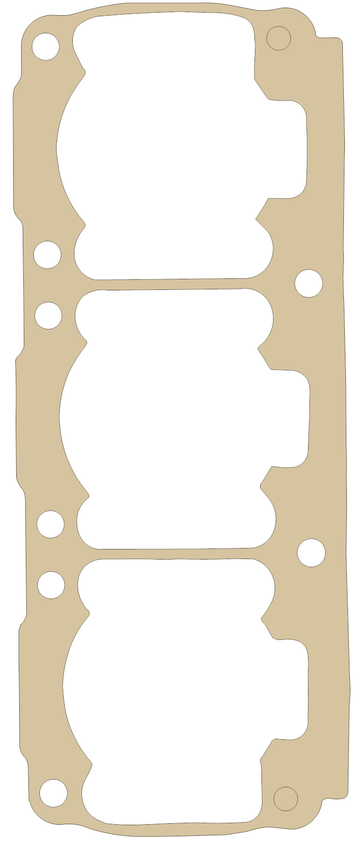 KT Banshee DM Triple "A" gasket outline