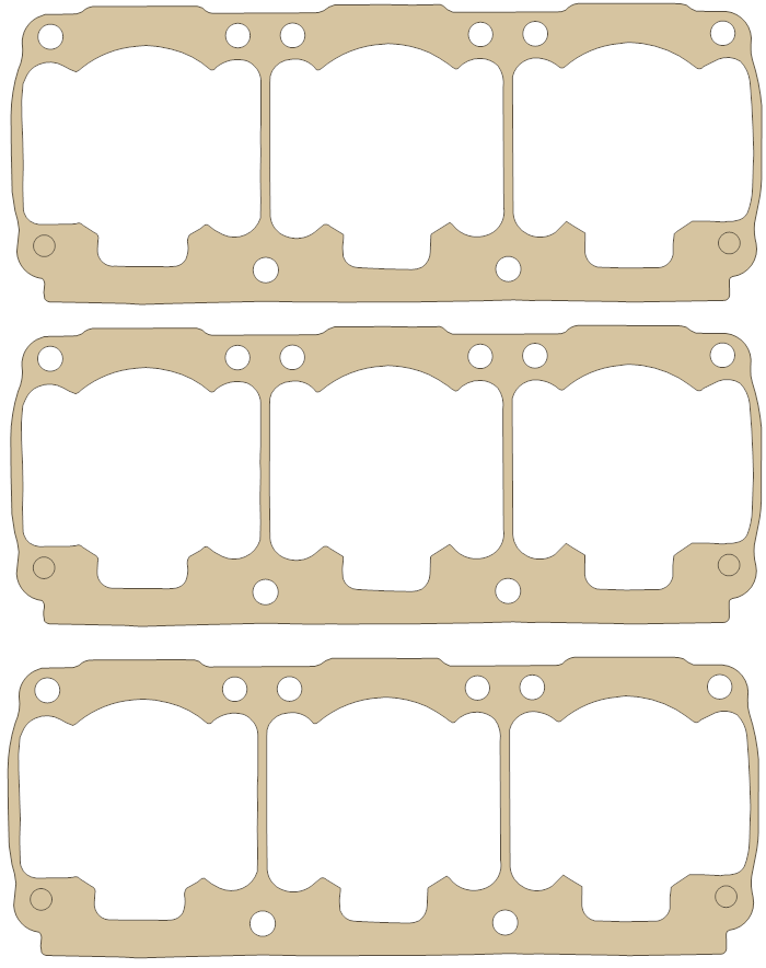 KT Banshee DM Triple "A" Sheet gasket outline