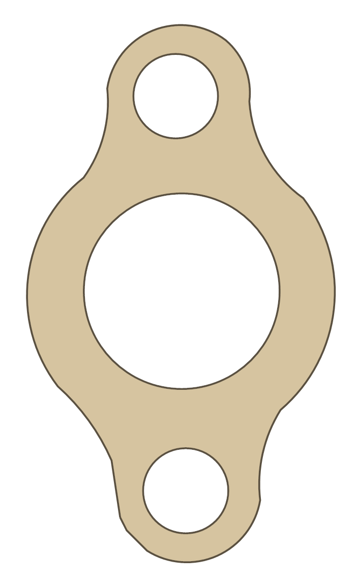 KT Banshee Water Neck gasket outline