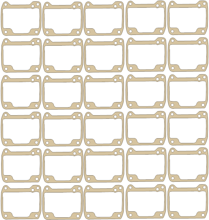 KT Float Chamber gasket outline, OEM Full Sheet, B material