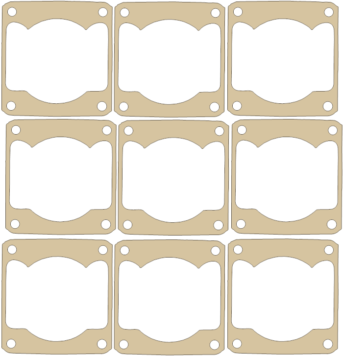 KT Cougar Big Base Sheet gasket outline