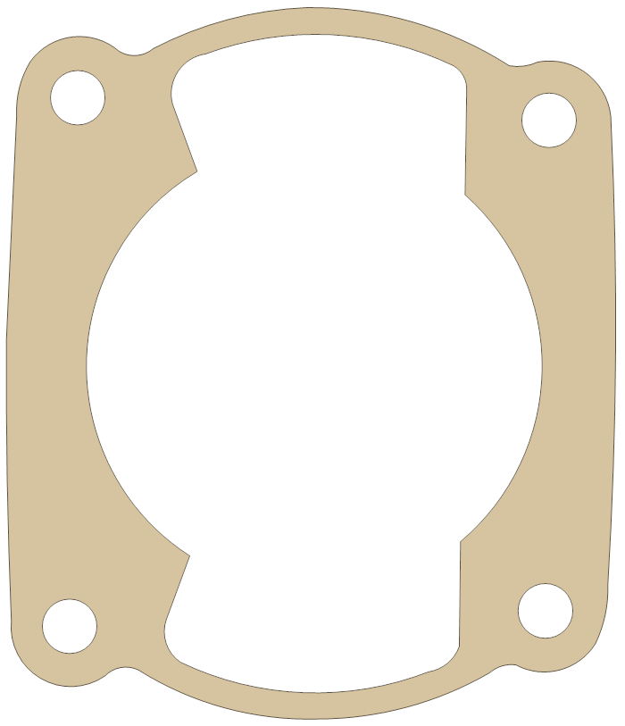 Kawasaki KDX450 Base gasket outline
