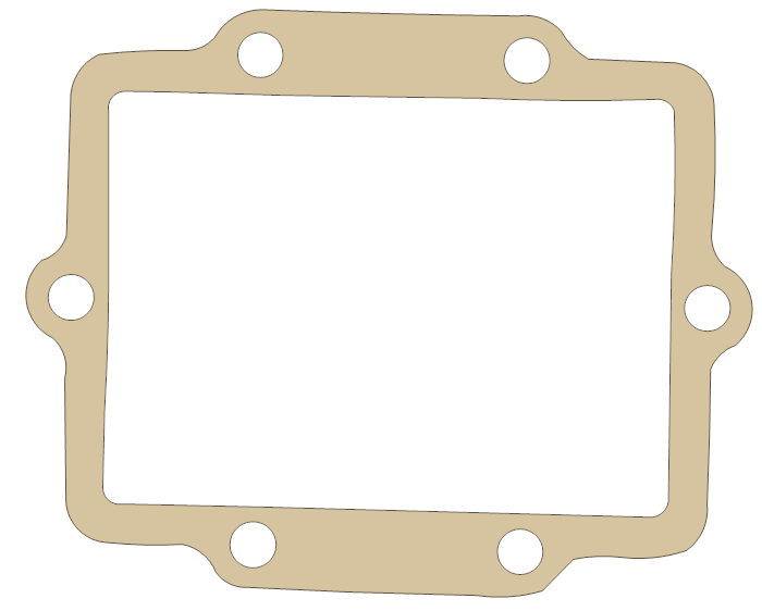 Kawasaki KX250 Reed Valve gasket outline