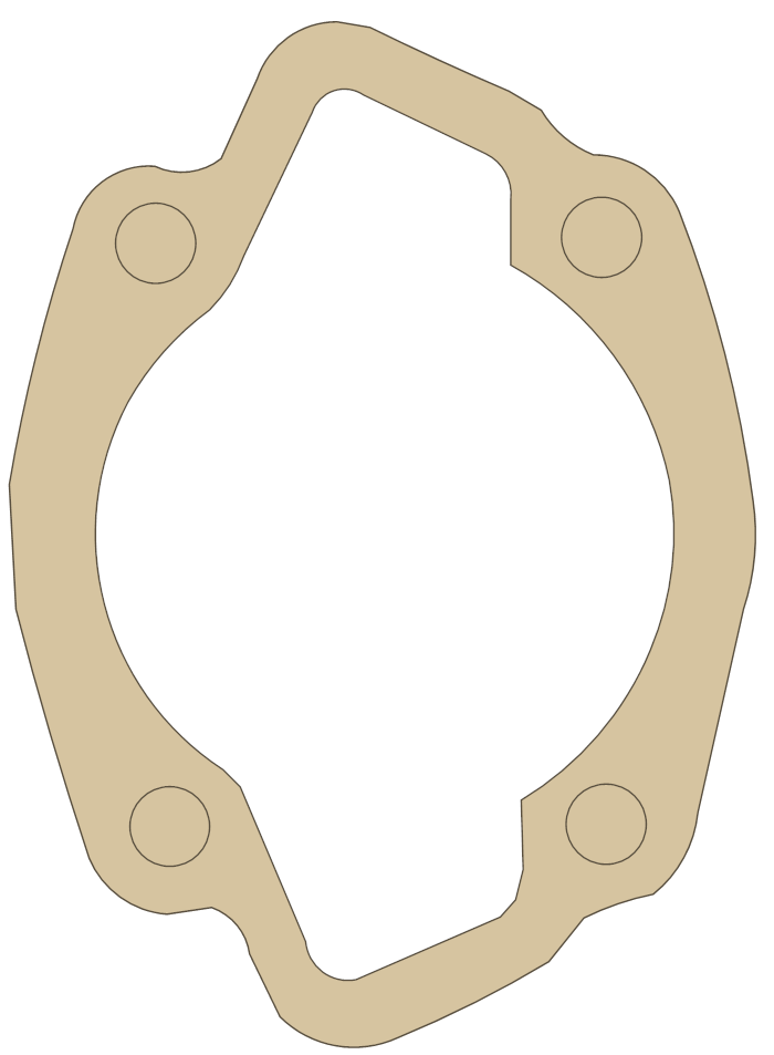 Kawasaki MT1 Cylinder Base gasket outline