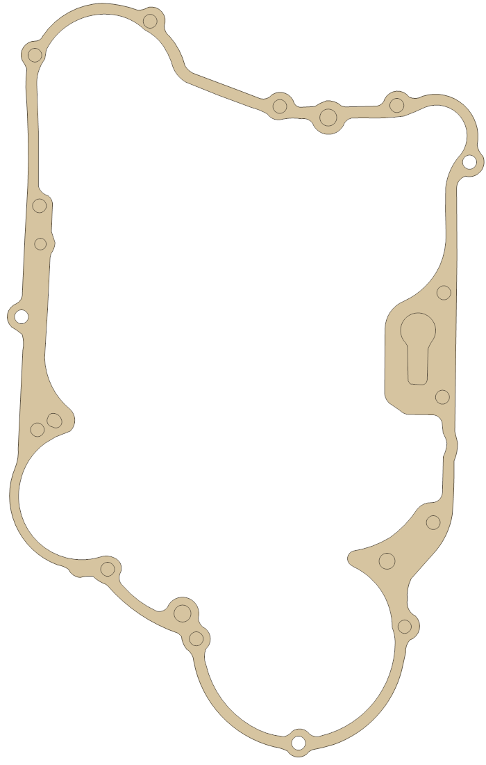 Kawasaki KL650 Clutch Cover gasket outline