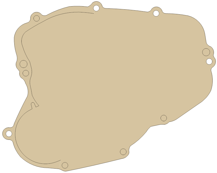 Kawasaki KX80G Clutch Cover gasket outline