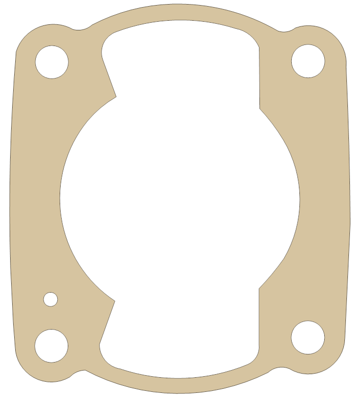 Kawasaki Cylinder Base gasket outline, OEM 11009-038, A material