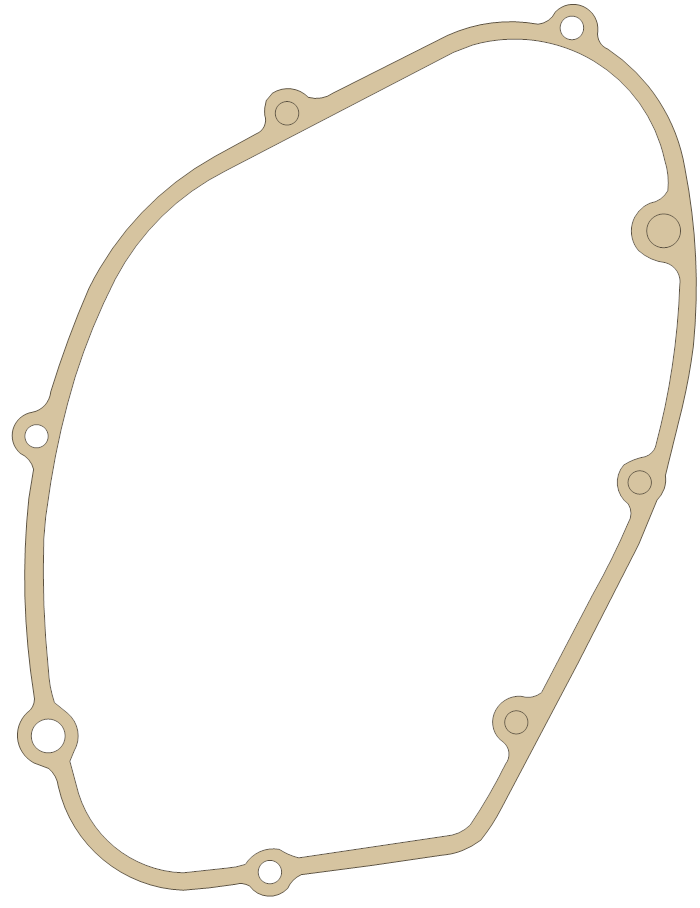 Kawasaki RH, Engine Cover gasket outline, OEM 14046-030, A material