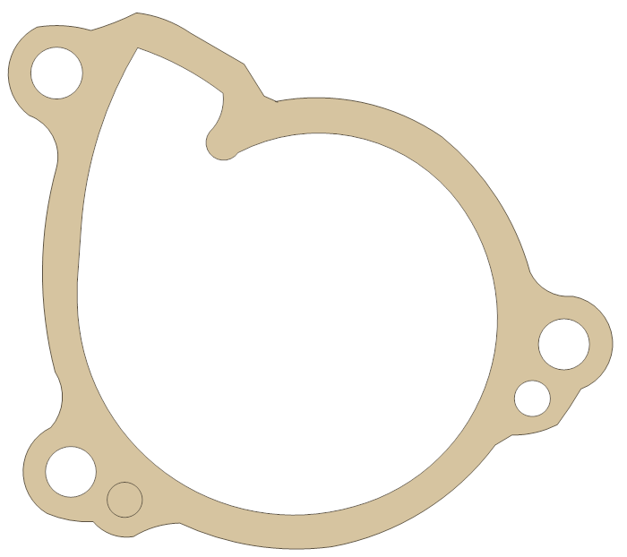 Kawasaki KLX300 Pump Cover gasket outline