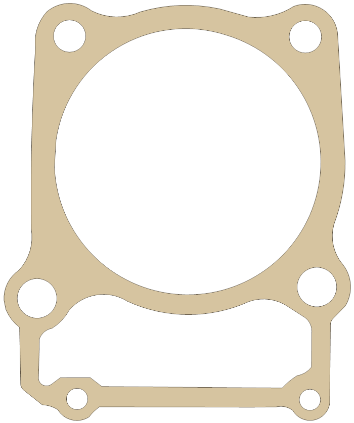 Kawasaki KLX250 Big Bore Cylinder Base gasket outline