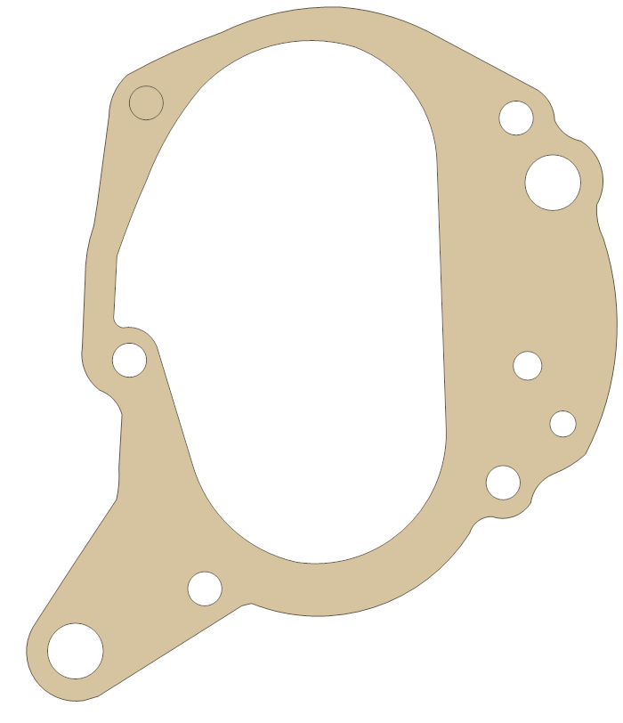 Kawasaki KFX80 Gear Box Cover gasket outline