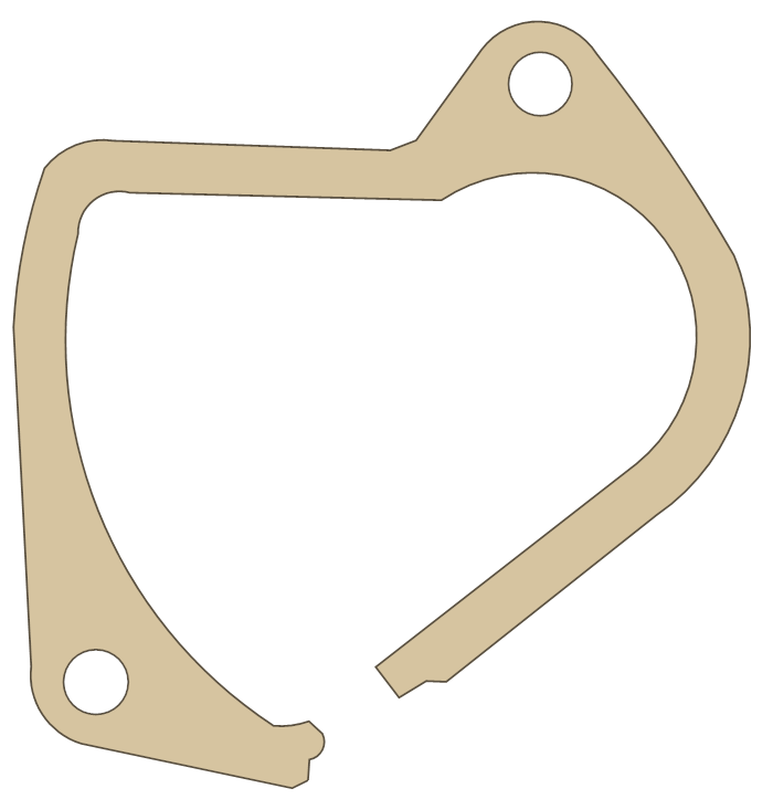 Kawasaki KFX80 Throttle Case gasket outline