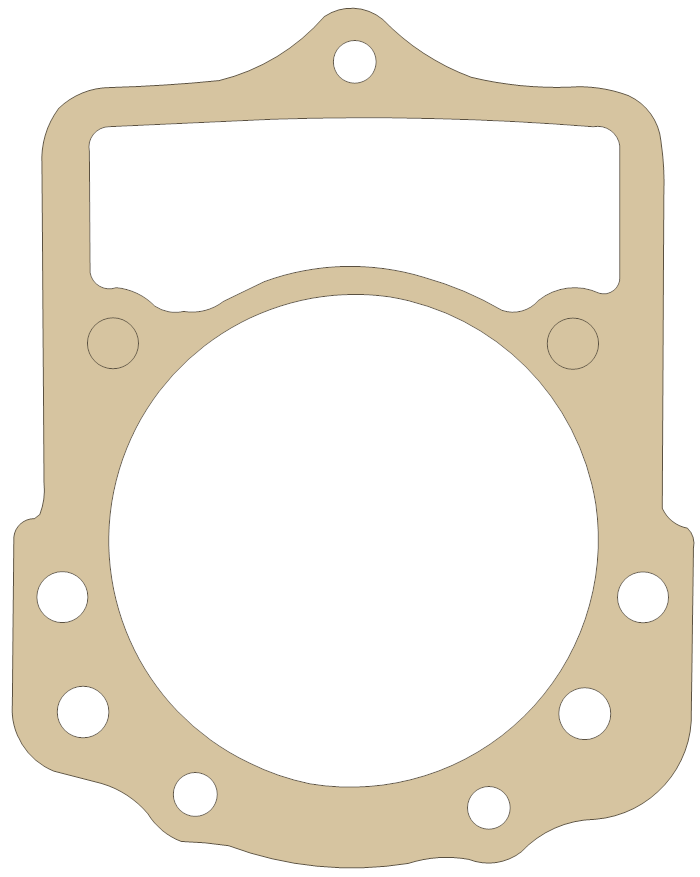 Kawasaki KLF300 Cylinder Base gasket outline