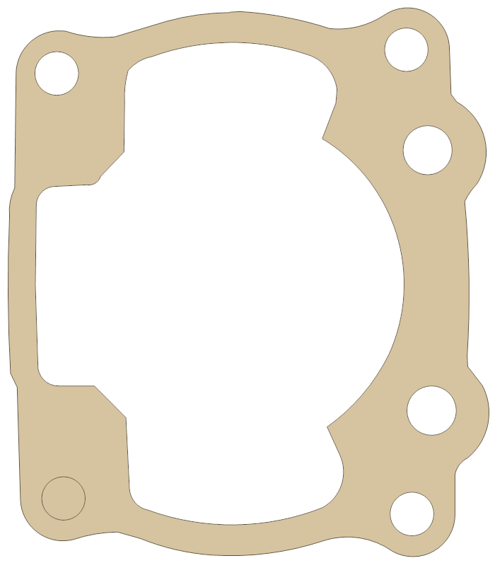 Kawasaki KX250E Cylinder Base gasket outline