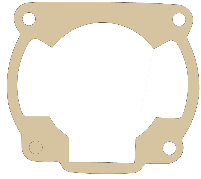 Kawasaki KDX200 Cylinder Base gasket outline