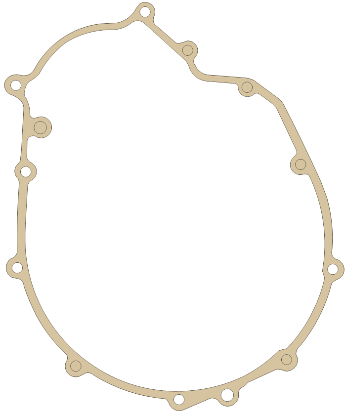 Kawasaki EN450 Clutch Cover gasket outline