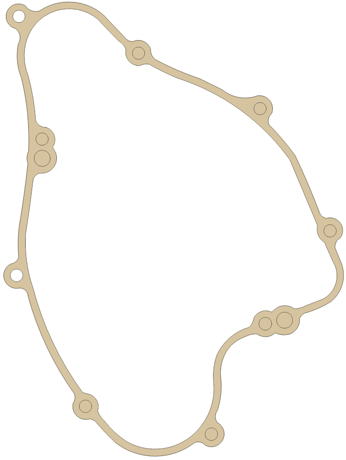 Kawasaki Clutch Cover gasket outline, OEM 11060-1925, A material