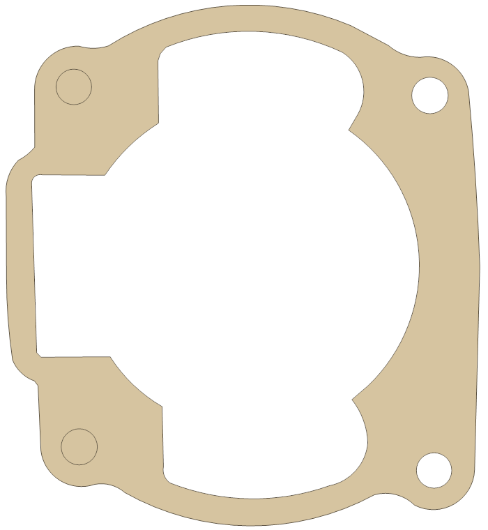 Kawasaki Cylinder Base gasket outline, OEM 11060-1441, A material