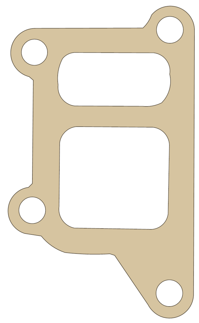 Kawasaki Intake gasket outline, OEM 11060-2087, B material