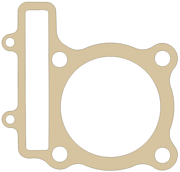 Kawasaki Cylinder Base gasket outline, OEM 11060-1125, A material