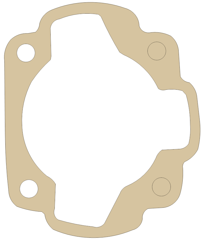 Kawasaki Cylinder Base gasket outline, OEM 11009-026, A material