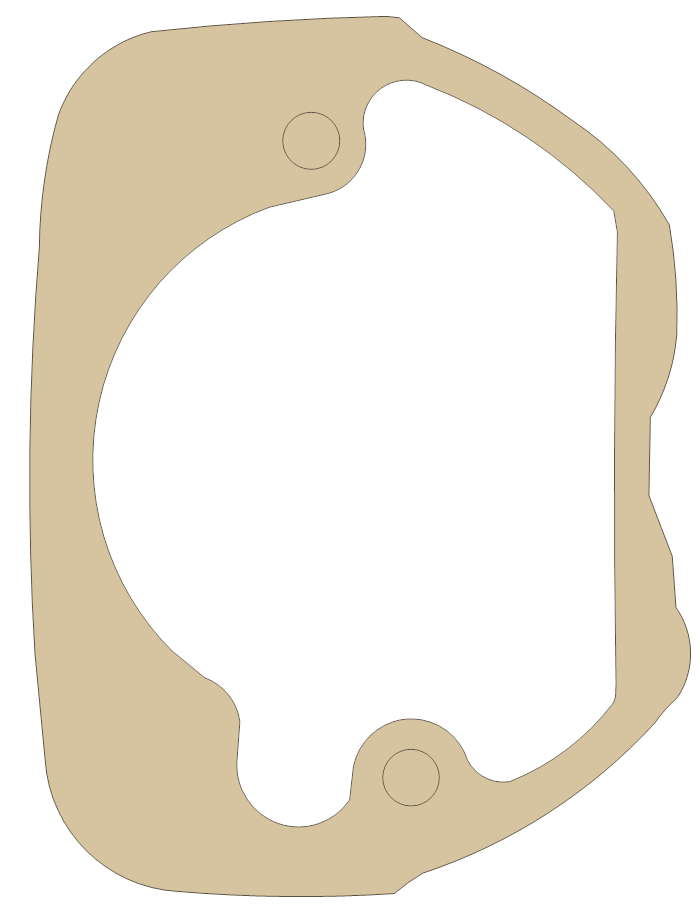 Kawasaki KZ305 Base gasket outline