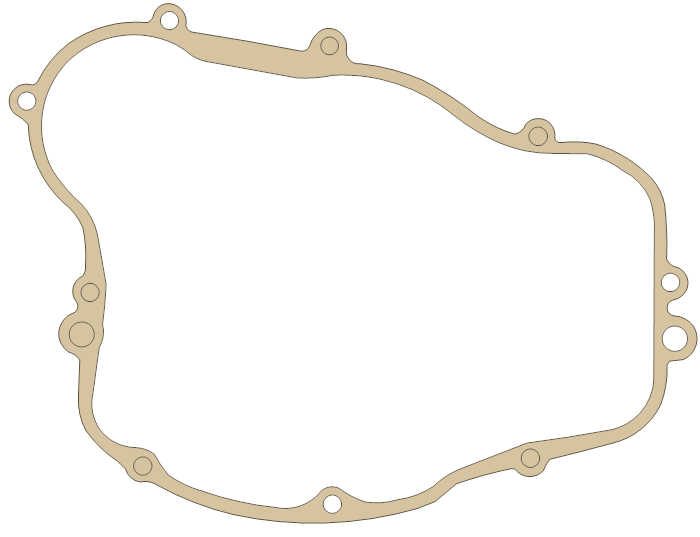 Kawasaki KX125 Clutch Cover gasket outline