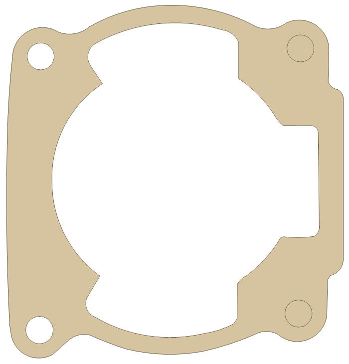 Kawasaki Cylinder Base gasket outline, OEM 11009-1258, A material