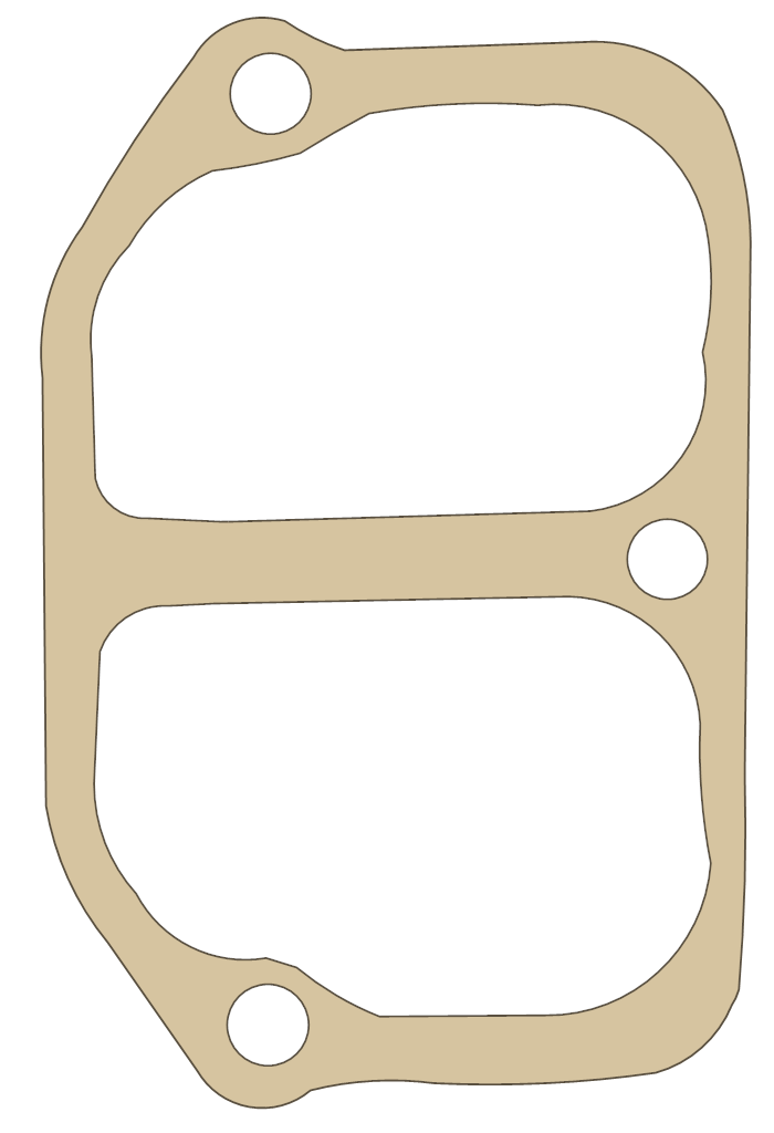 Kawasaki LH, Resonator gasket outline, OEM 11009-1478, A material