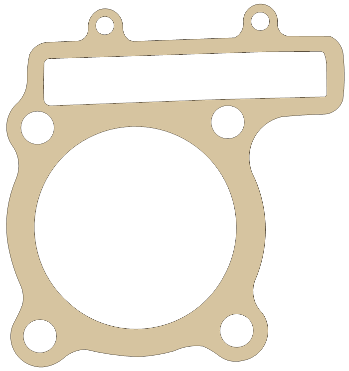 Kawasaki KLR250 Cylinder Base gasket outline