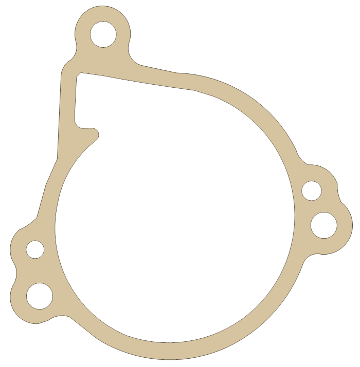 Kawasaki KLR250 Water Pump gasket outline