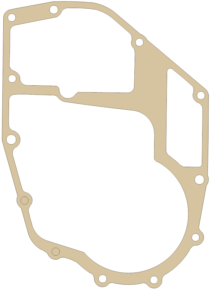 Kawasaki Gasket gasket outline, OEM 11009-1091, A material