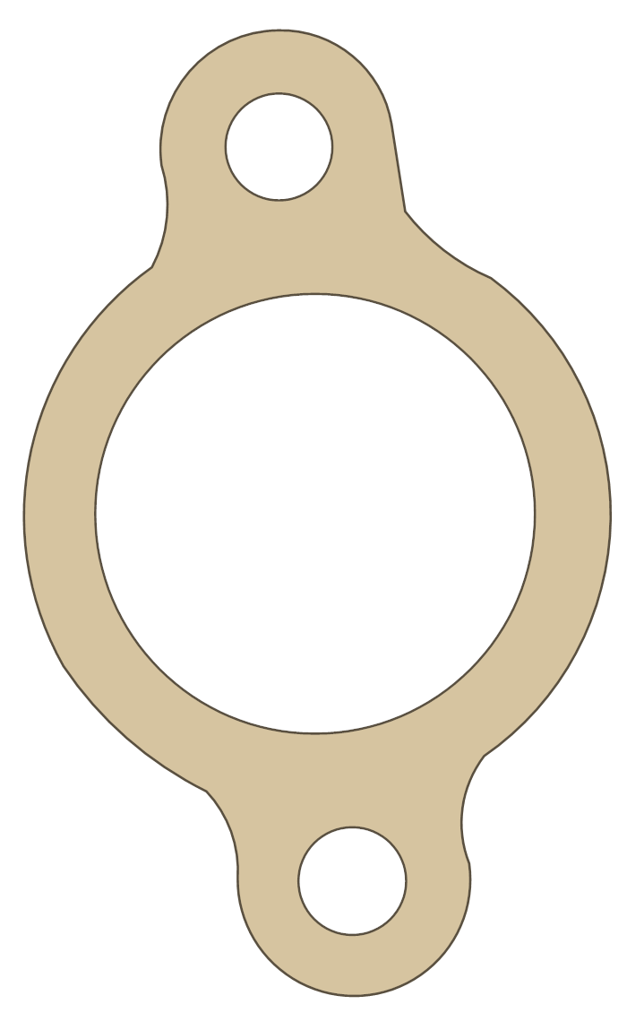 Kawasaki KAF300 Gasket gasket outline