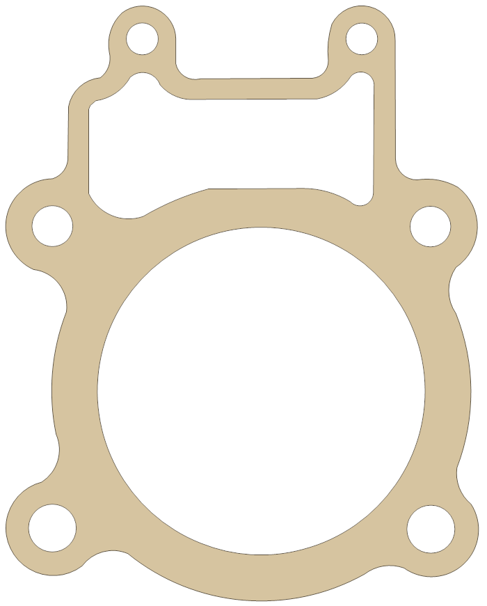 Kawasaki KLT185 Cylinder gasket outline