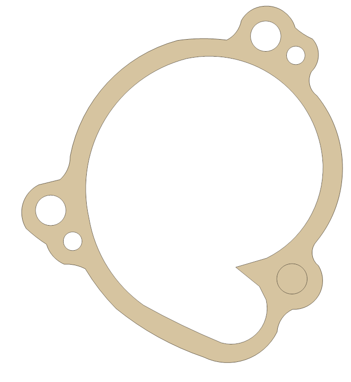Kawasaki KX250 Water Pump Cover gasket outline