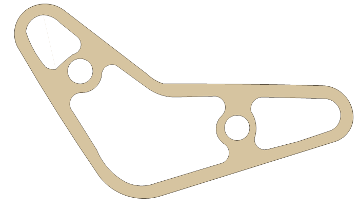 Kawasaki KEF300 Oil Line Cap gasket outline