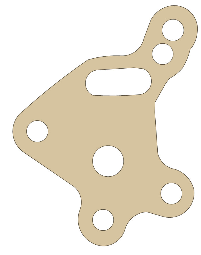 Kawasaki KEF300 Oil Pump gasket outline