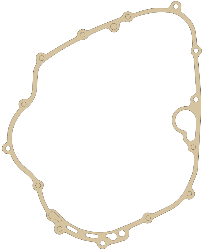 Kawasaki KLF300 Clutch Cover gasket outline