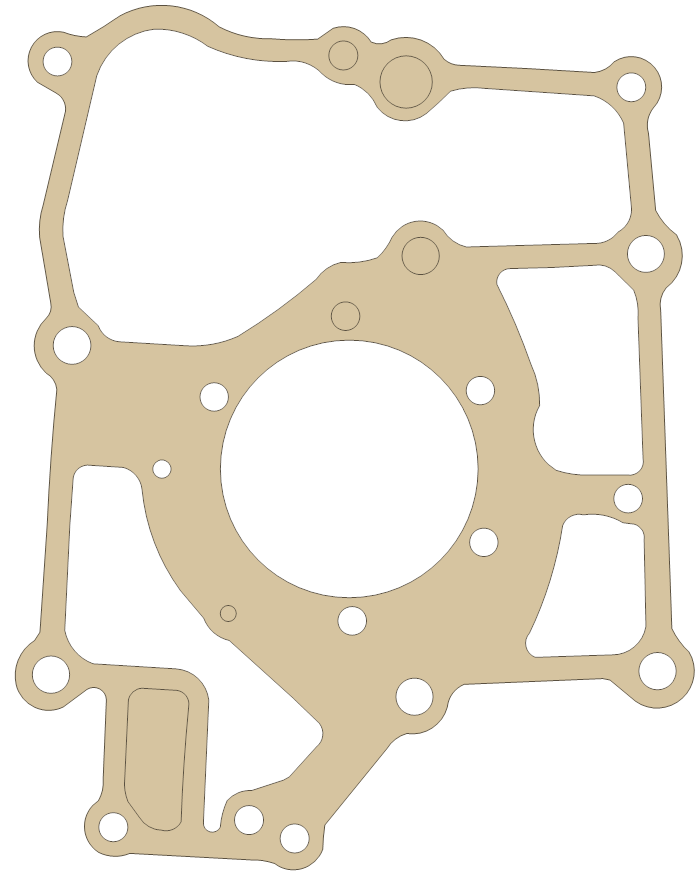 Kawasaki KLF300 Gear Case gasket outline