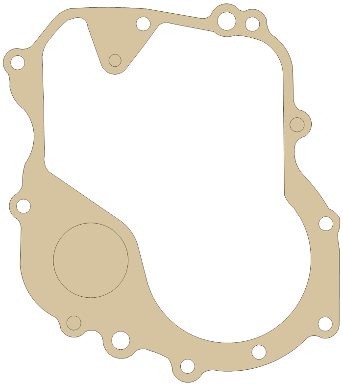Kawasaki Transmission gasket outline, OEM 11060-1703, A material