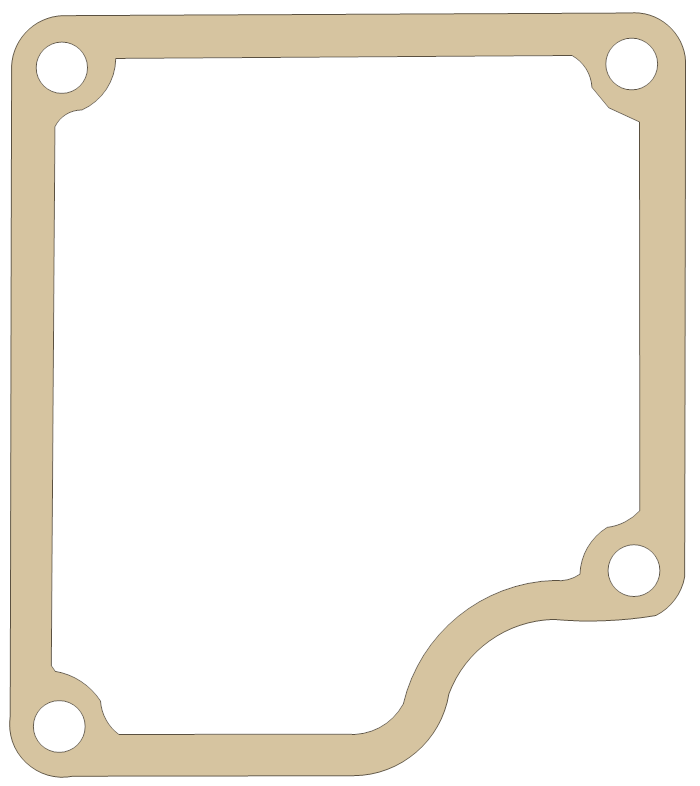 Kawasaki Gasket gasket outline, OEM 3011-553, A material